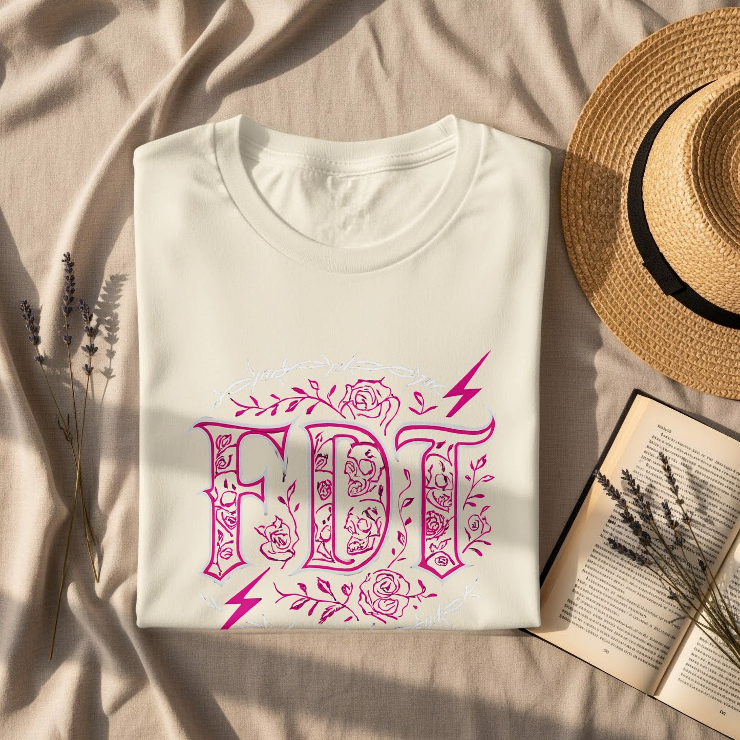 Vibrant FDT Floral Graphic Unisex White T-shirt product