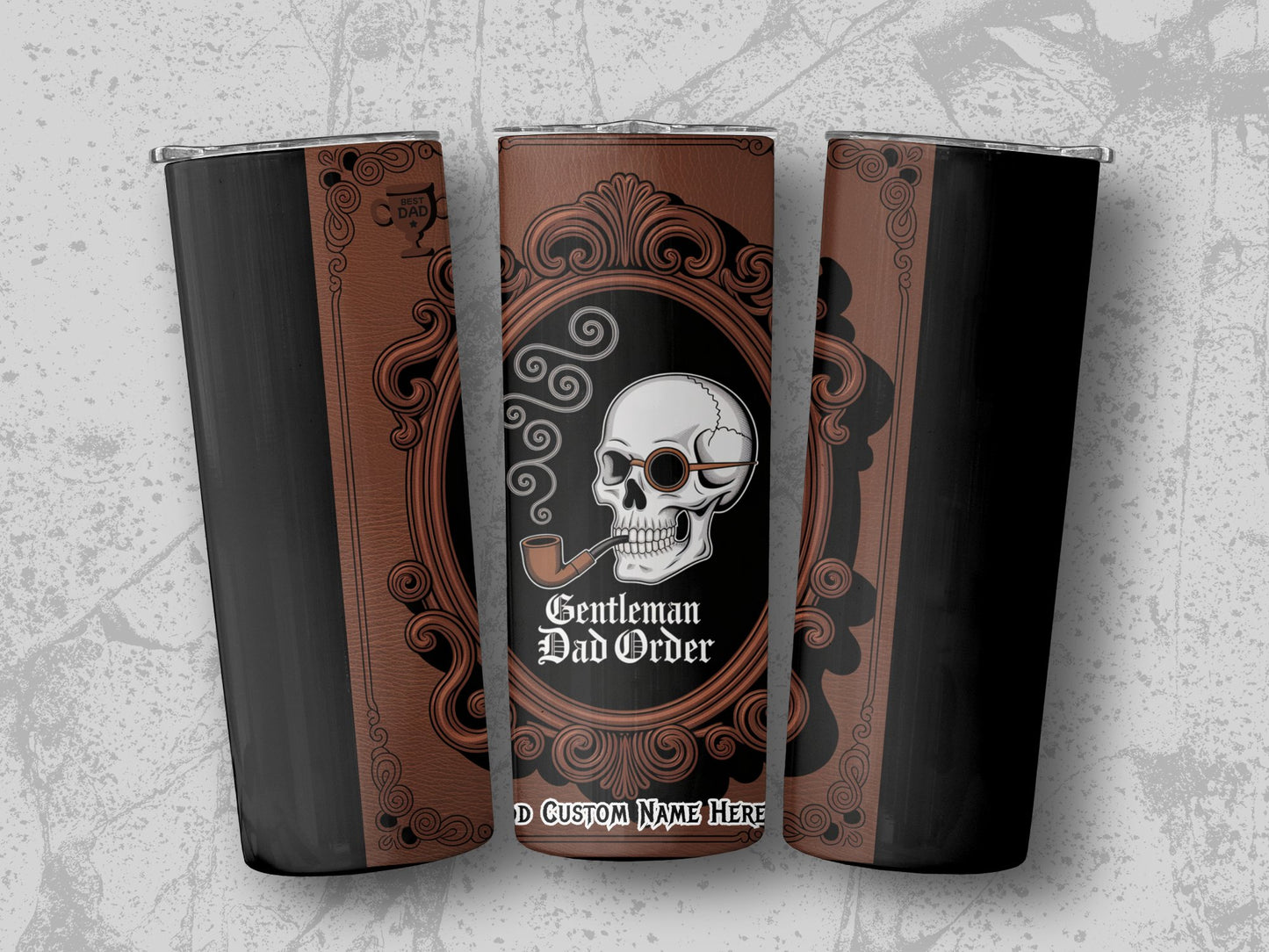 Gentleman Dad Order Skull Design Tumbler product