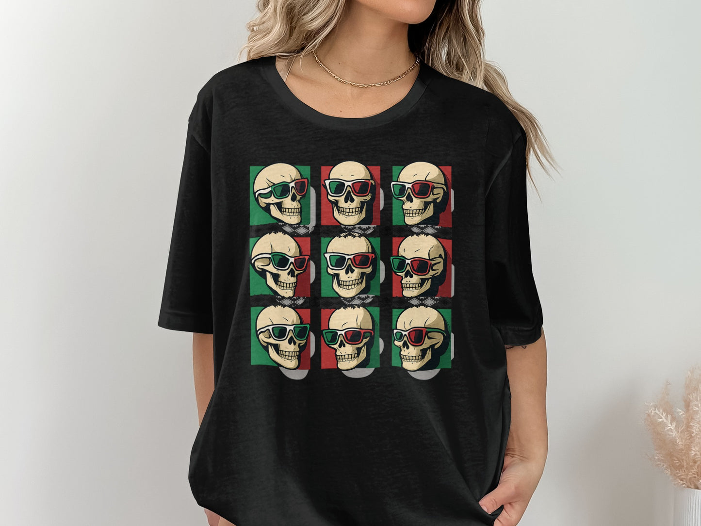 Stylish Skull Graphic Tee with Cool Sunglasses product type