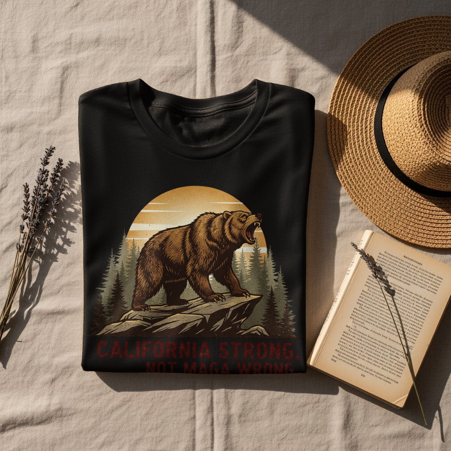 California Strong Not Maga Wrong Bear T-shirt product type