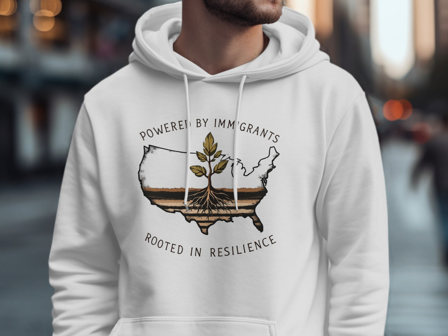 Powered By Immigrants Rooted In Resilience Hoodie product