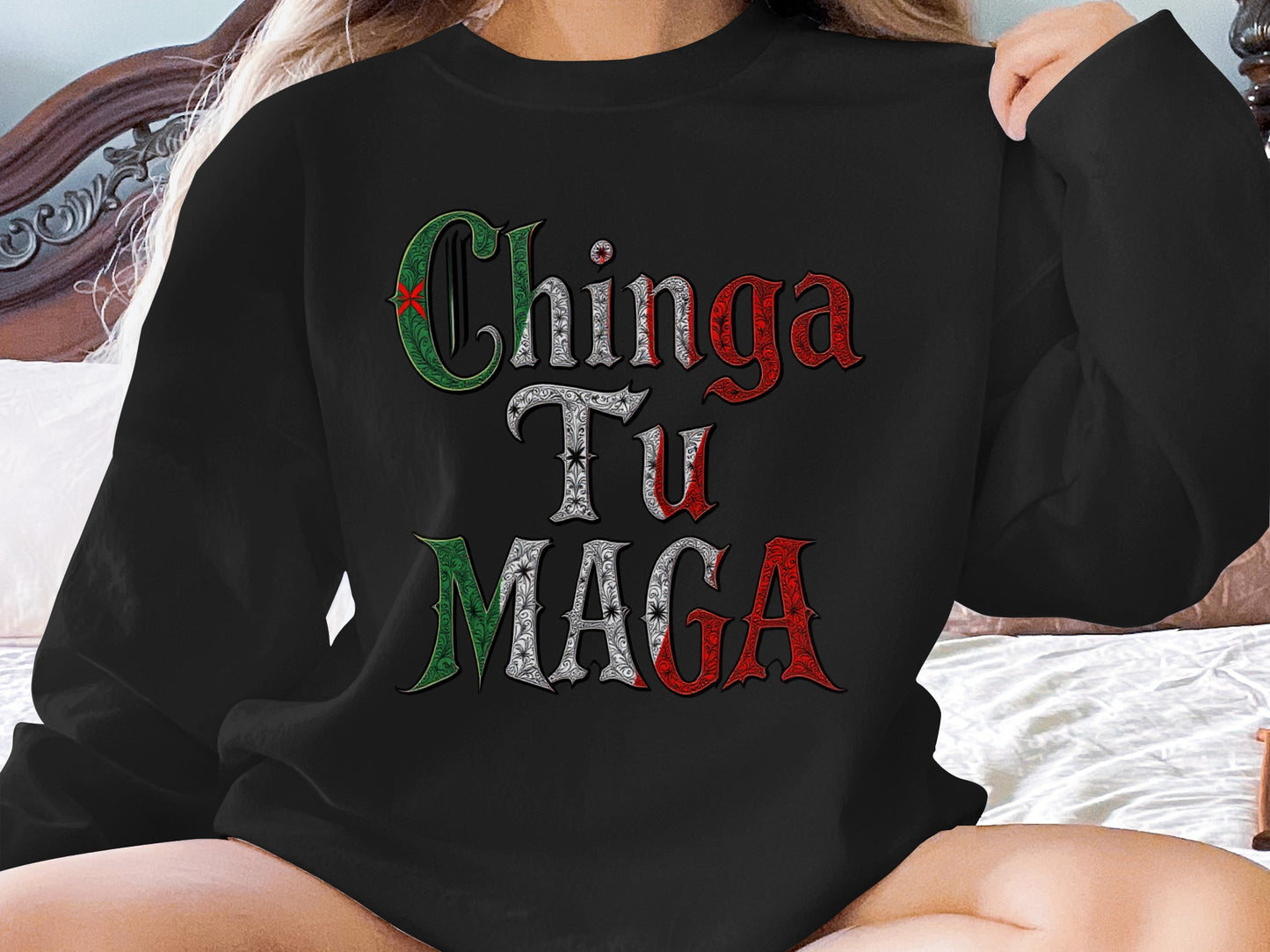 Chinga Tu Maga Graphic Long Sleeve Top product