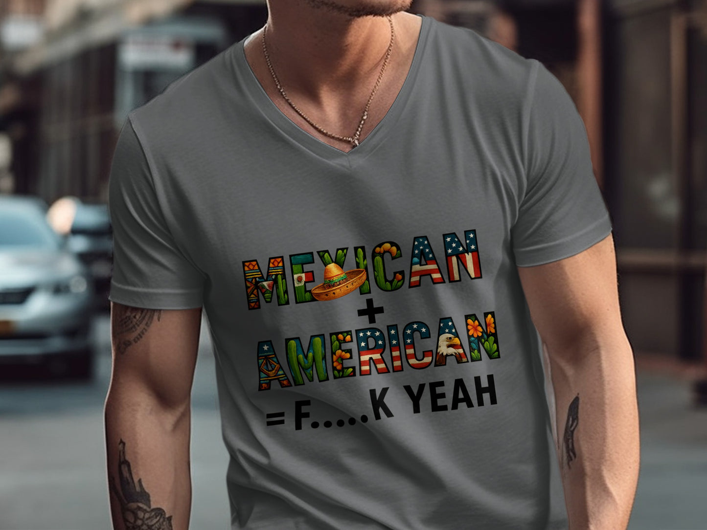 Mexican American Graphic Statement T-Shirt product