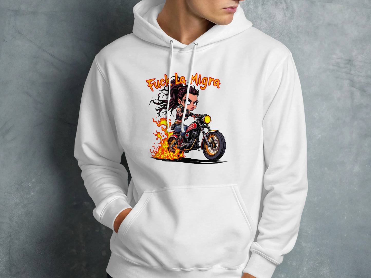 Motorcycle Rider Flame Graphics Hoodie product