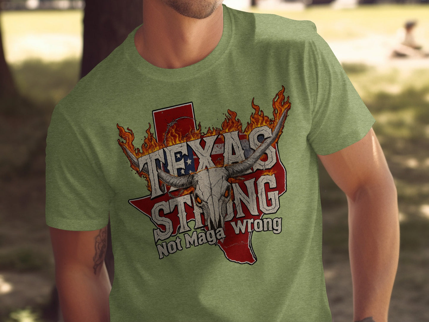 Texas Strong Not Maga Wrong Statement T Shirt product type