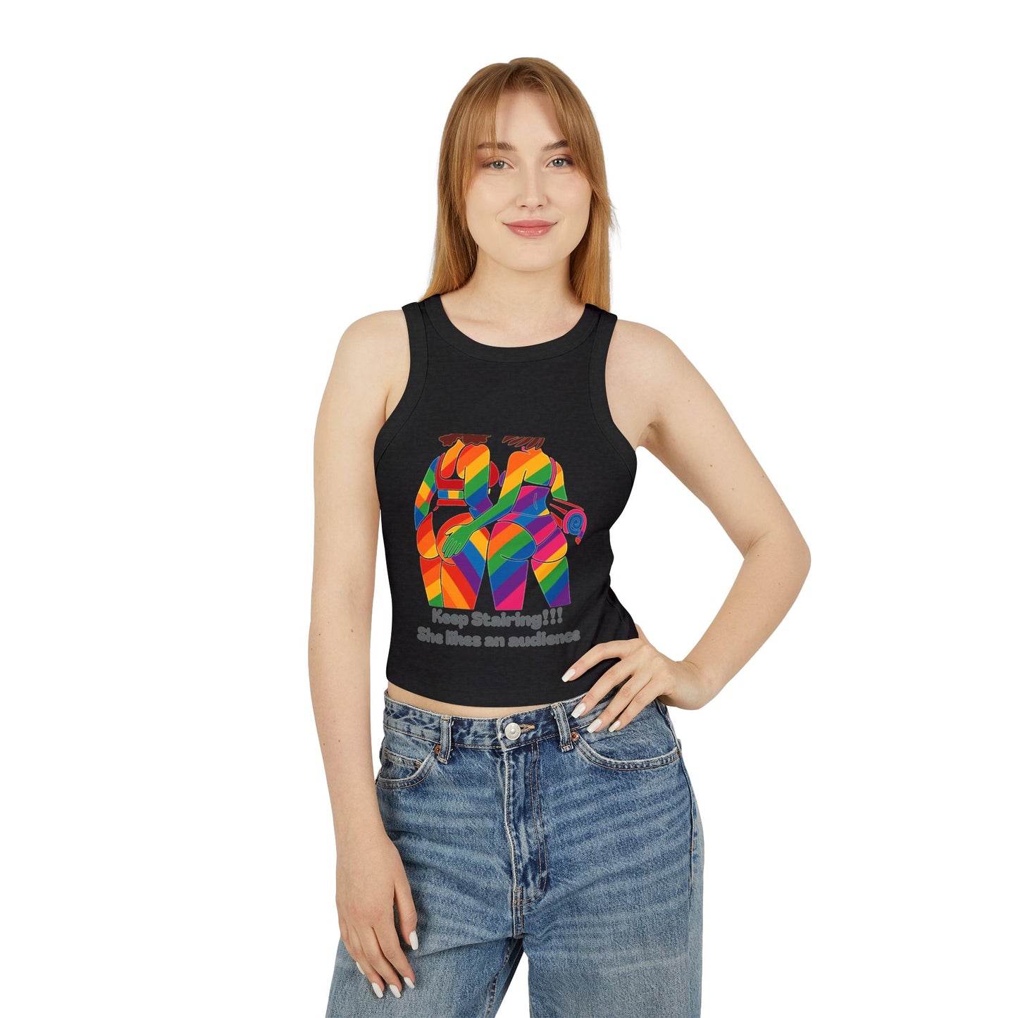 Pride tank top Vibrant Art Racerback Tank, Colorful Summer Top, LGBTQ+ Pride Apparel, Festival Wear, Casual Summer Outfit, Unique Gift Idea