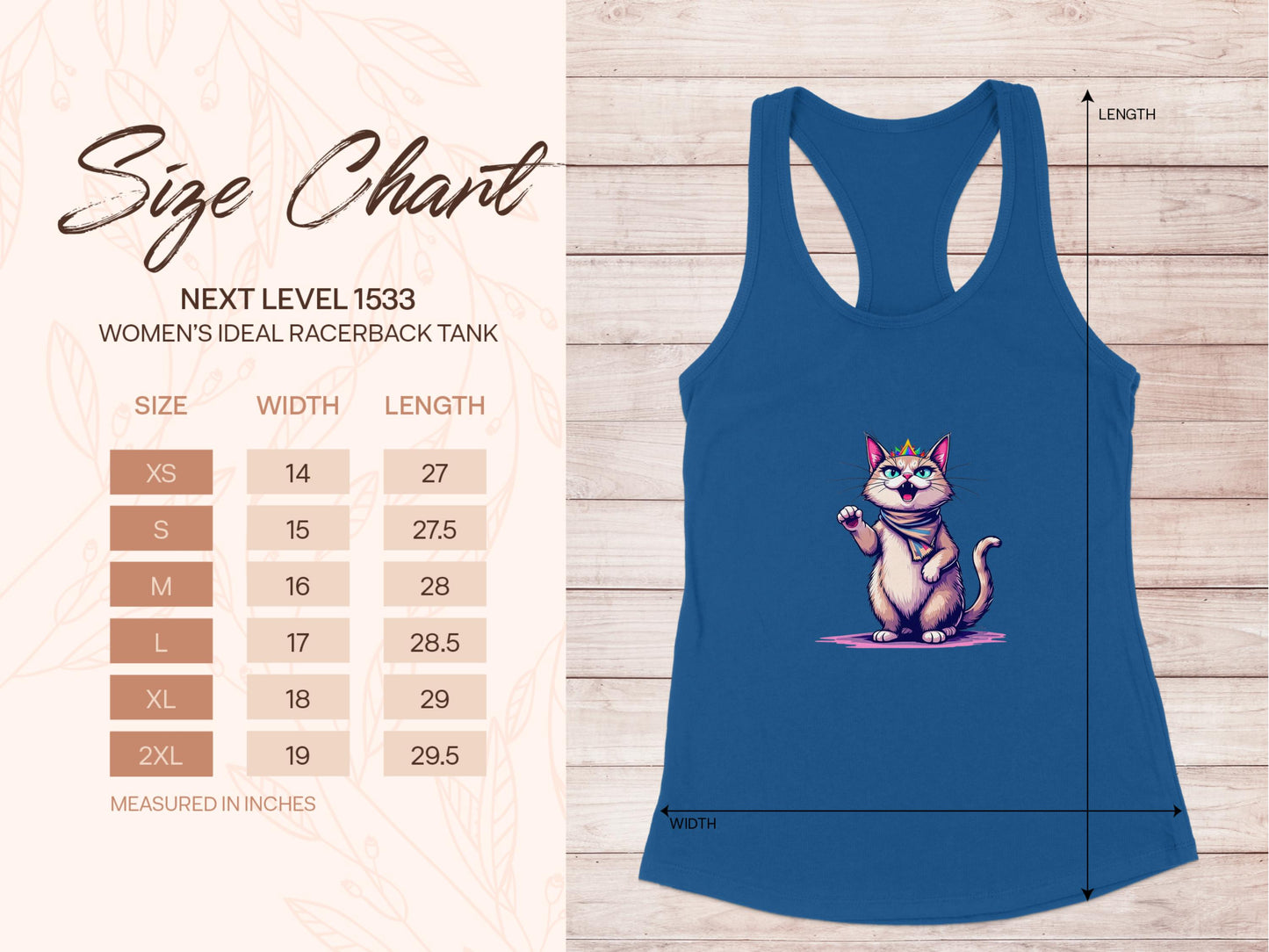 Whimsical Cat Racerback Tank Top Fashionable product