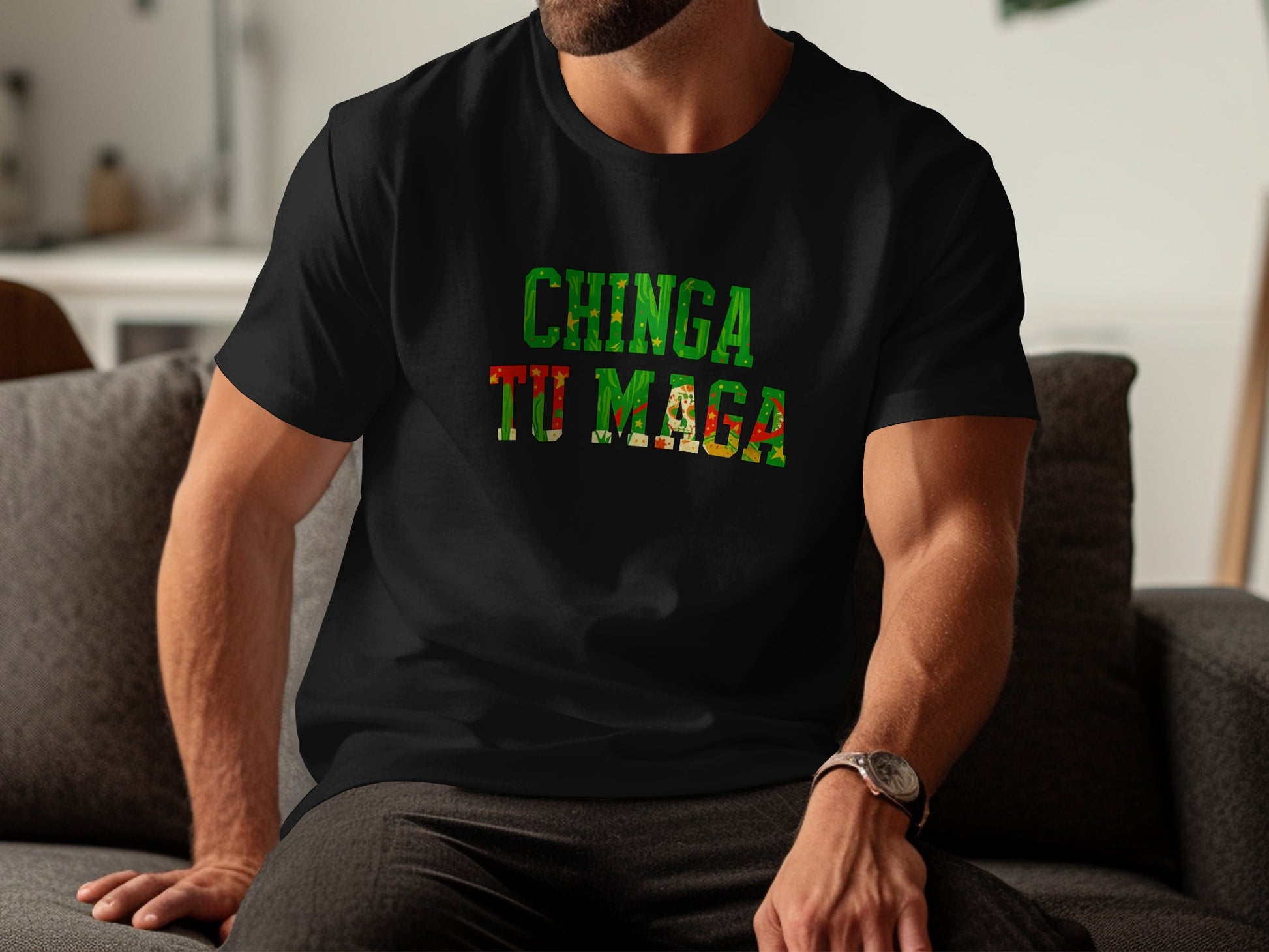Chinga Tu Maga Message Shirt Comfortable Fit T-shirt product type