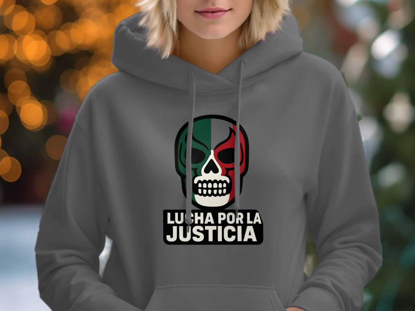 Lucha Por La Justicia Bold Skull Art Hoodie product