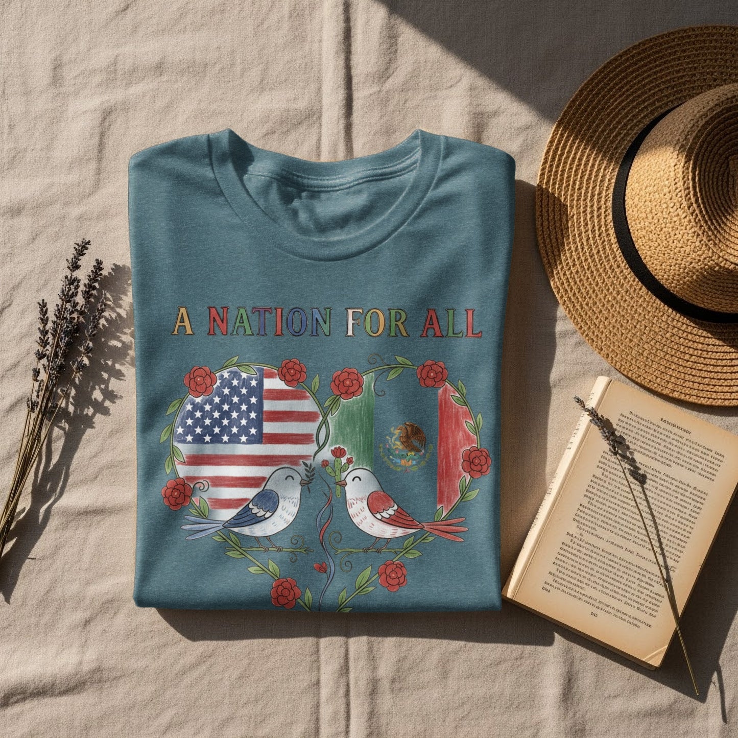 A Nation For All Unity Doves Illustration Shirt Product