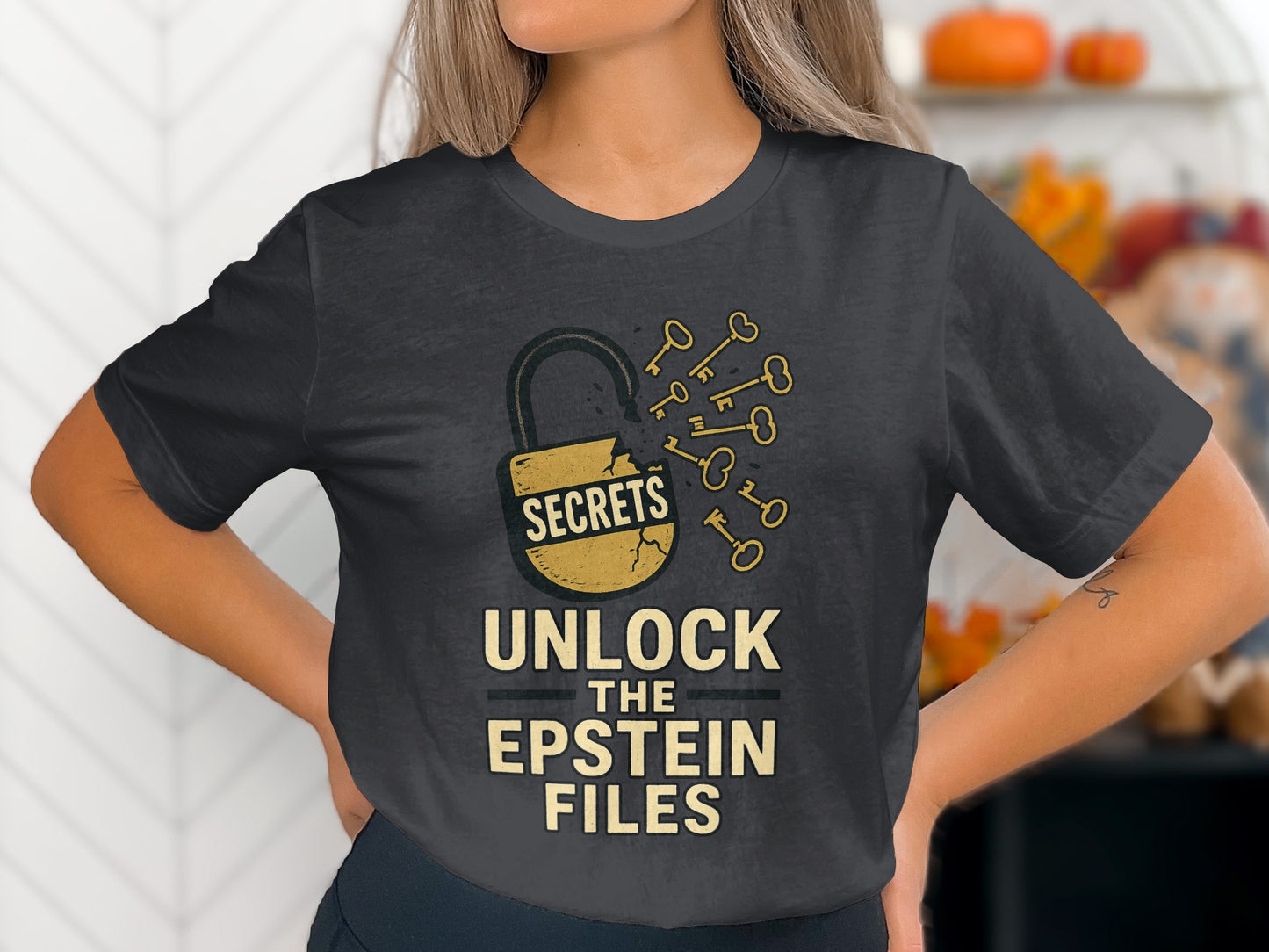 Secrets Unlock The Epstein Files Graphic Tee product