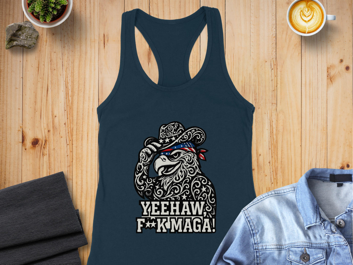 Yeehaw F**kmaga Cool Graphic Design Tank Top product type