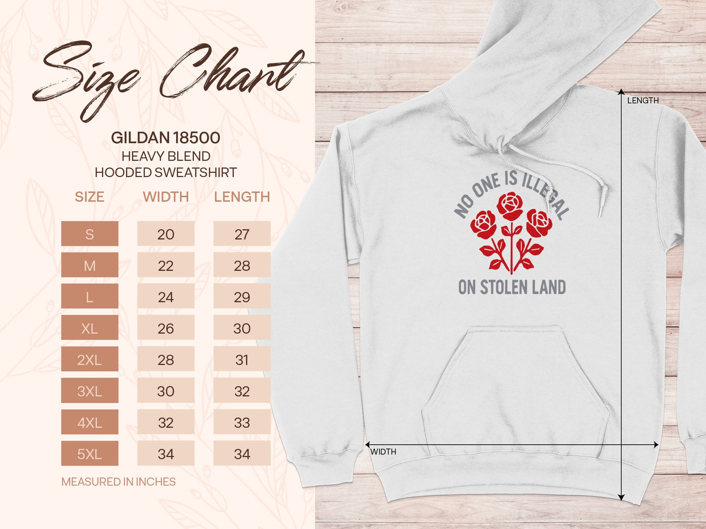 No One Is Illegal On Stolen Land Hooded Sweatshirt product type
