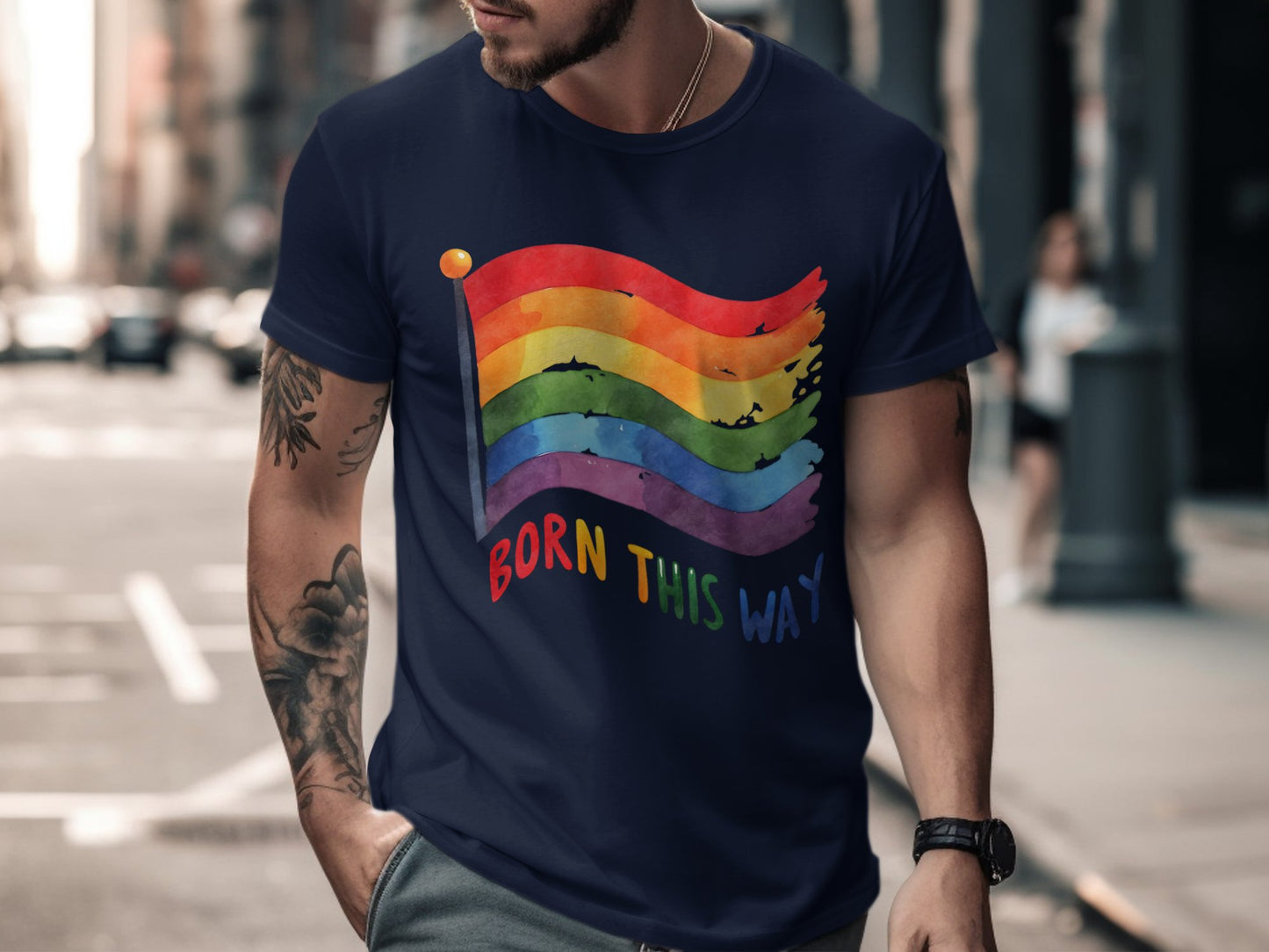 Born This Way Rainbow Flag Design T-shirt product