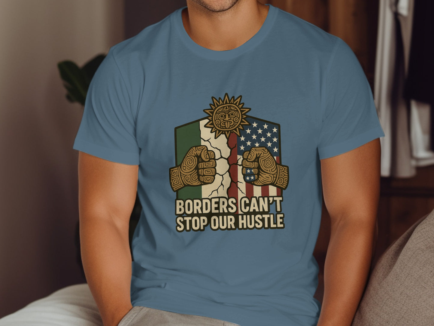 Borders Can't Stop Our Hustle Graphic T-Shirt Product
