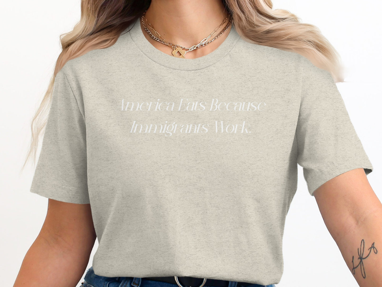 America Eats Because Immigrants Work T-shirt product