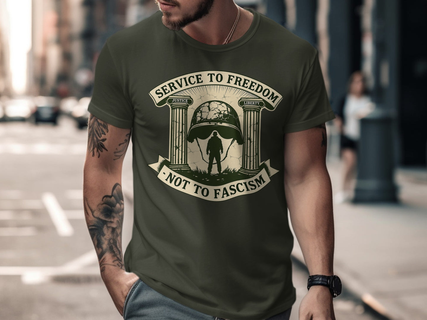 Service to Freedom Not to Fascism T-shirt