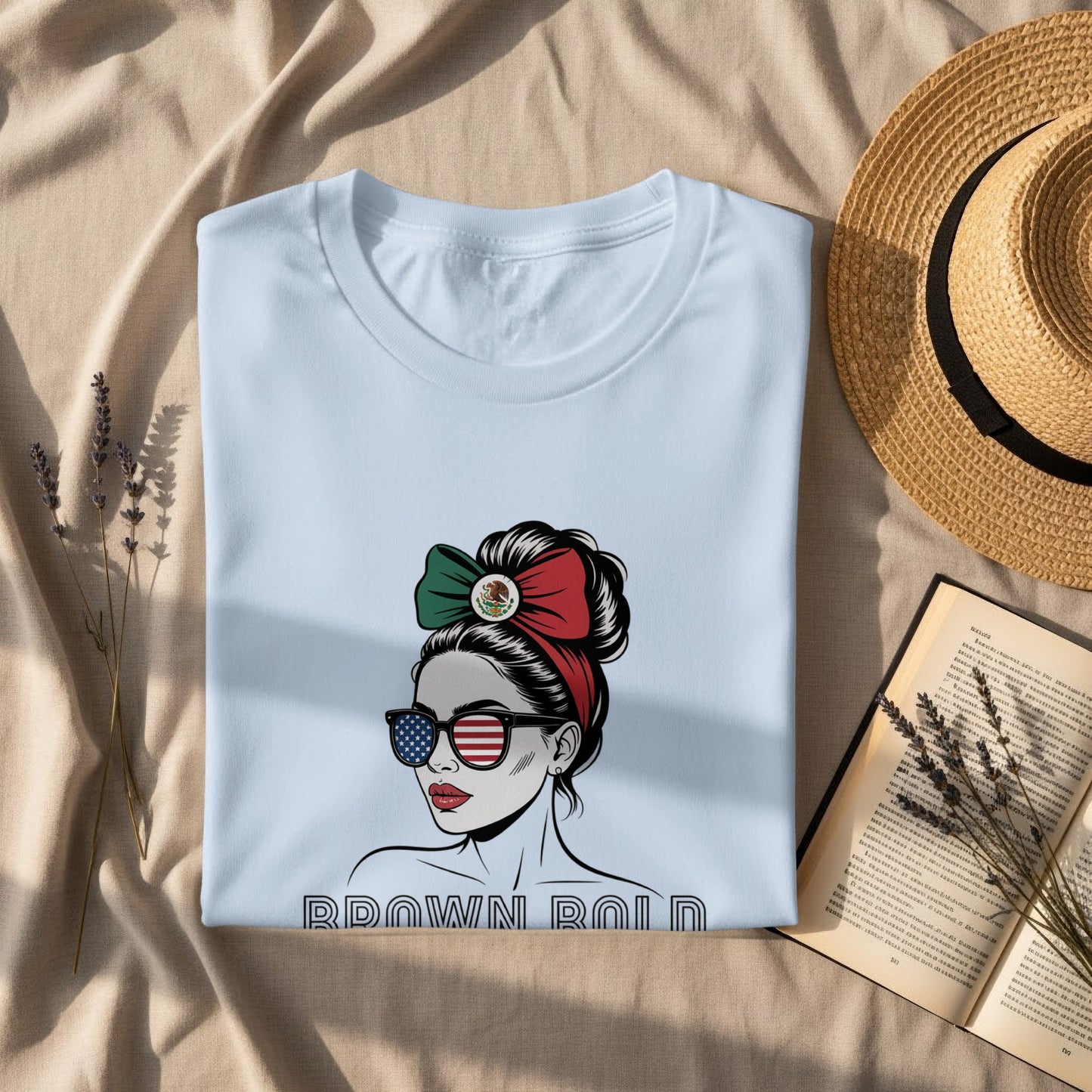 Brown Bold Graphic Print Stylish Casual Tee product