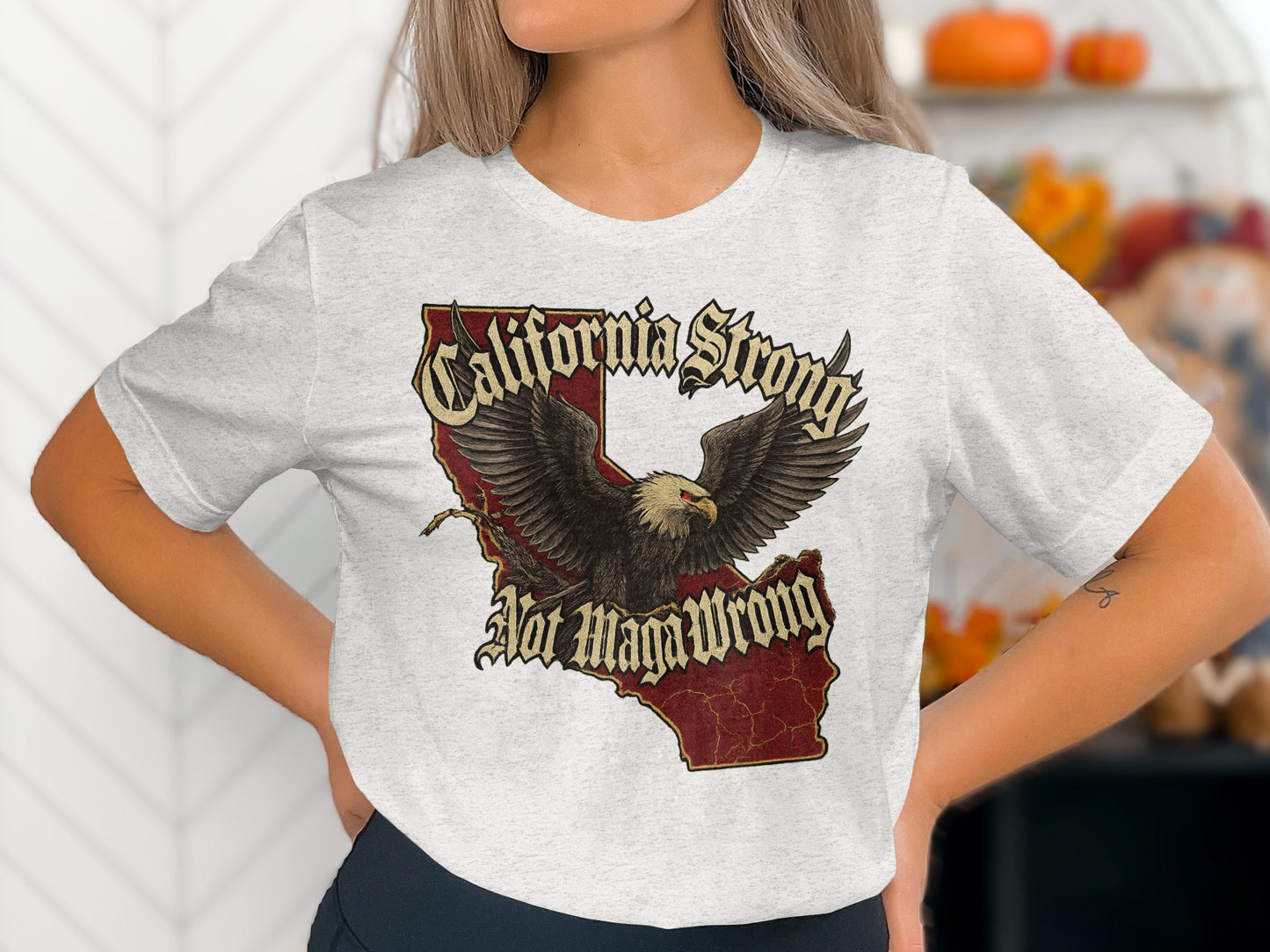 California Strong Not Man Wrong Graphic Tee product type