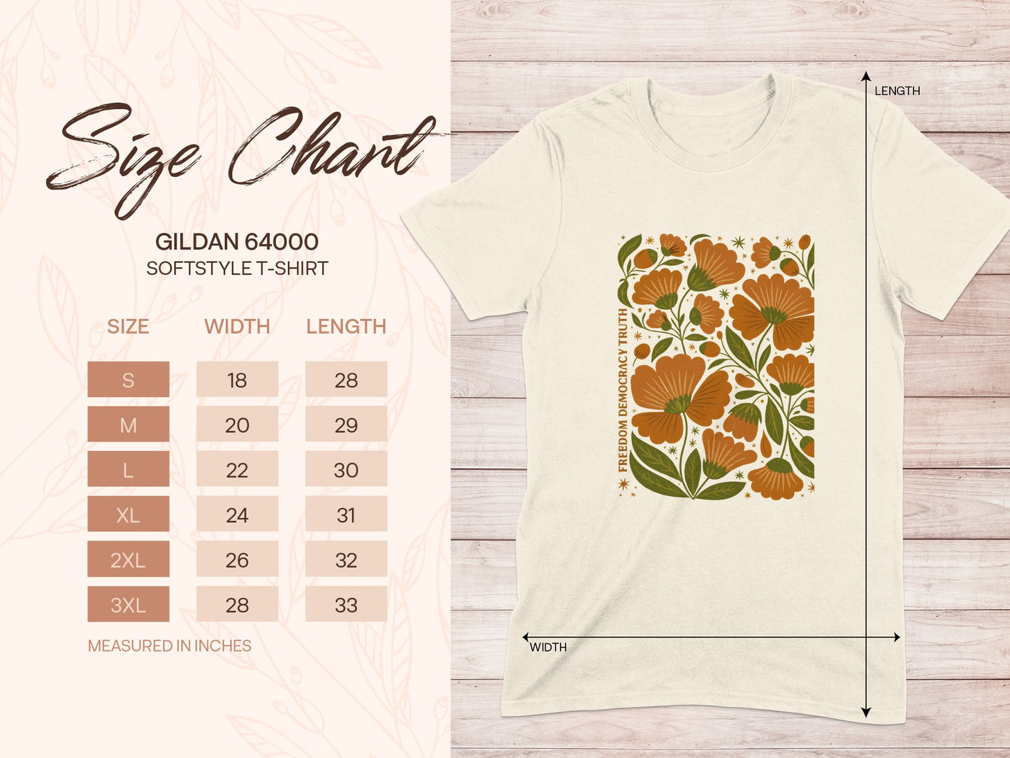 Retro Floral Design Softstyle T-Shirt product