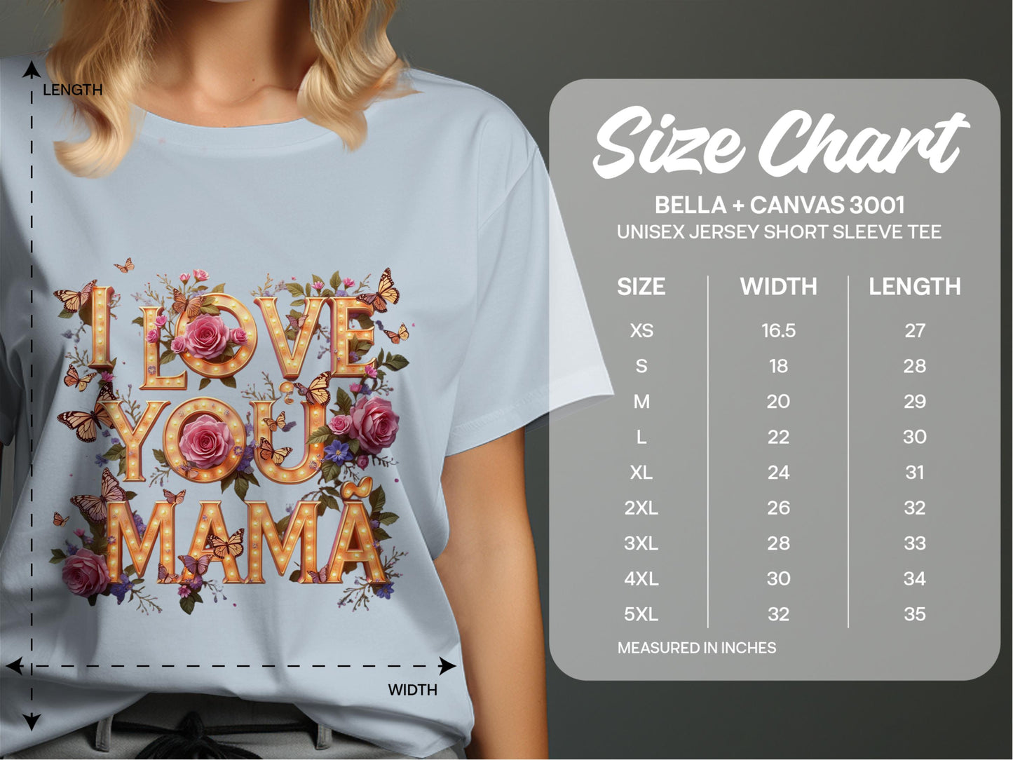 Beautiful I Love You Mama Graphic Tee Shirt product type