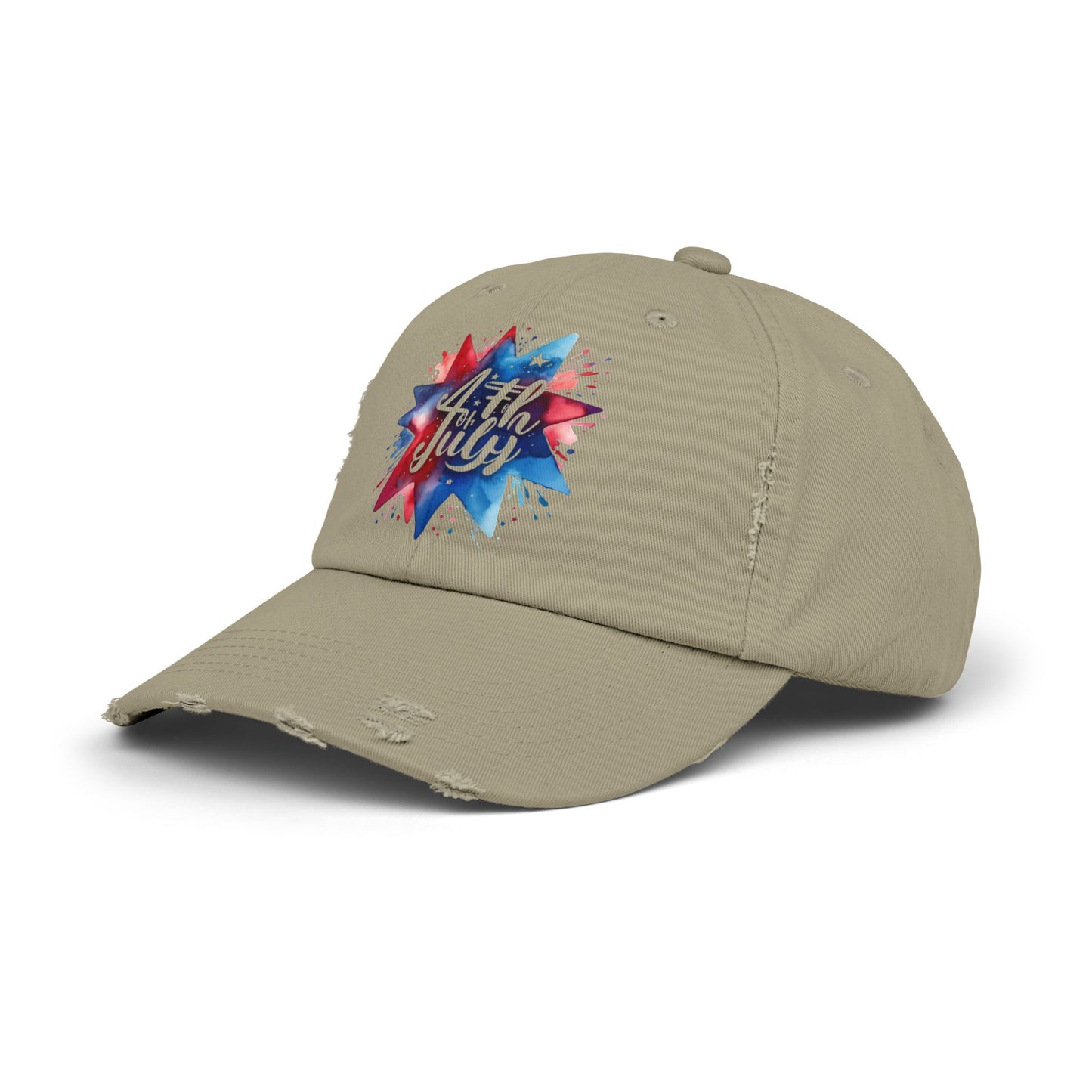 4th of July Unisex Distressed Cap - Celebratory Style for Summer Adventures