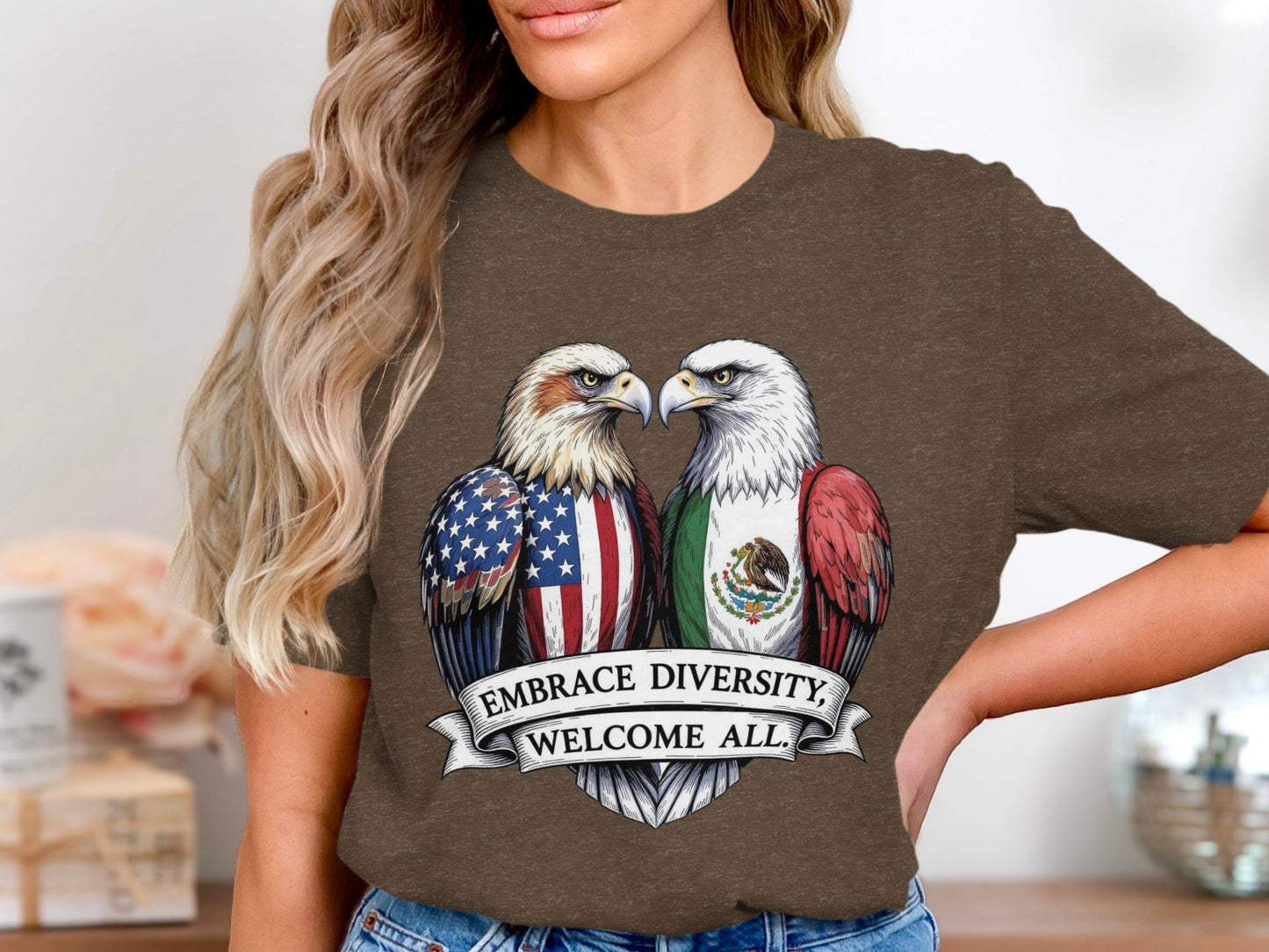 Embrace Diversity Welcome All Printed Top Fashion product