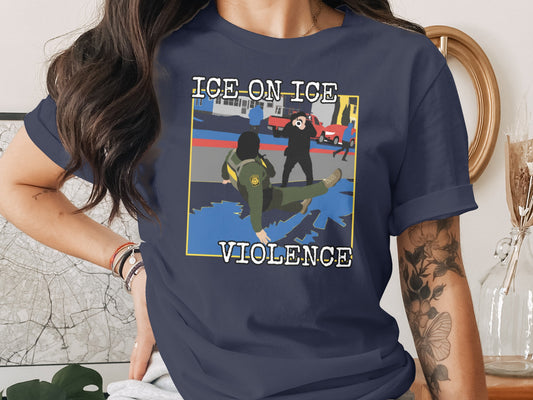 Ice On Ice Violence Graphic Tee for Casual Wear