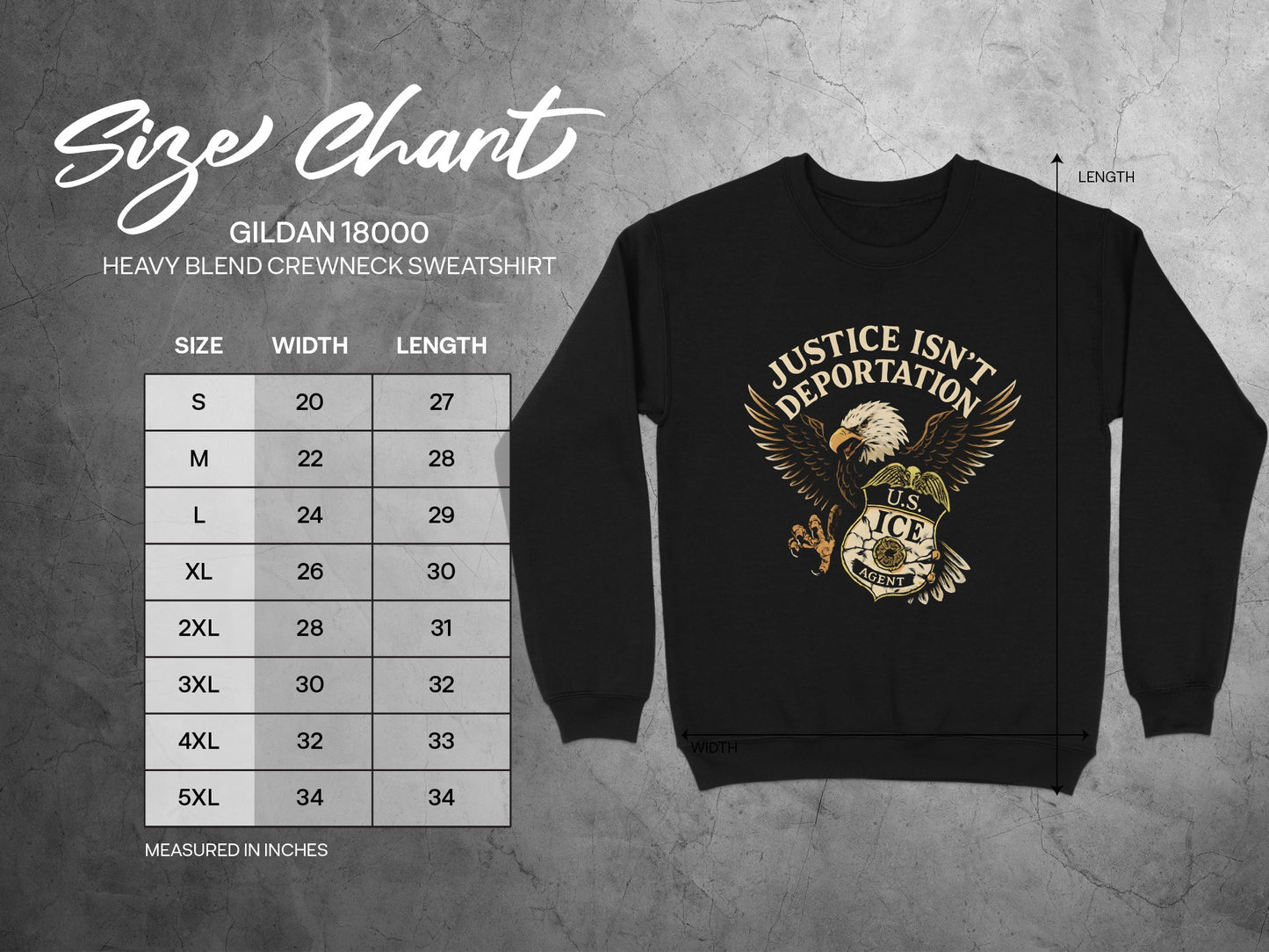 Justice Isn't Deportation Crewneck Sweatshirt product type