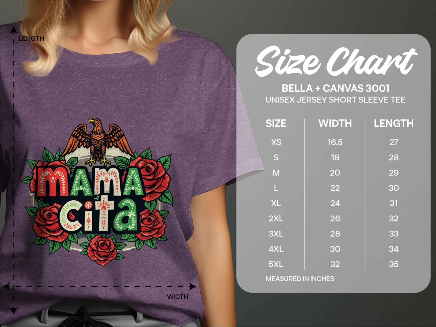 Mom Shirt: Colorful Mamacita Design with Roses and Eagle Tee