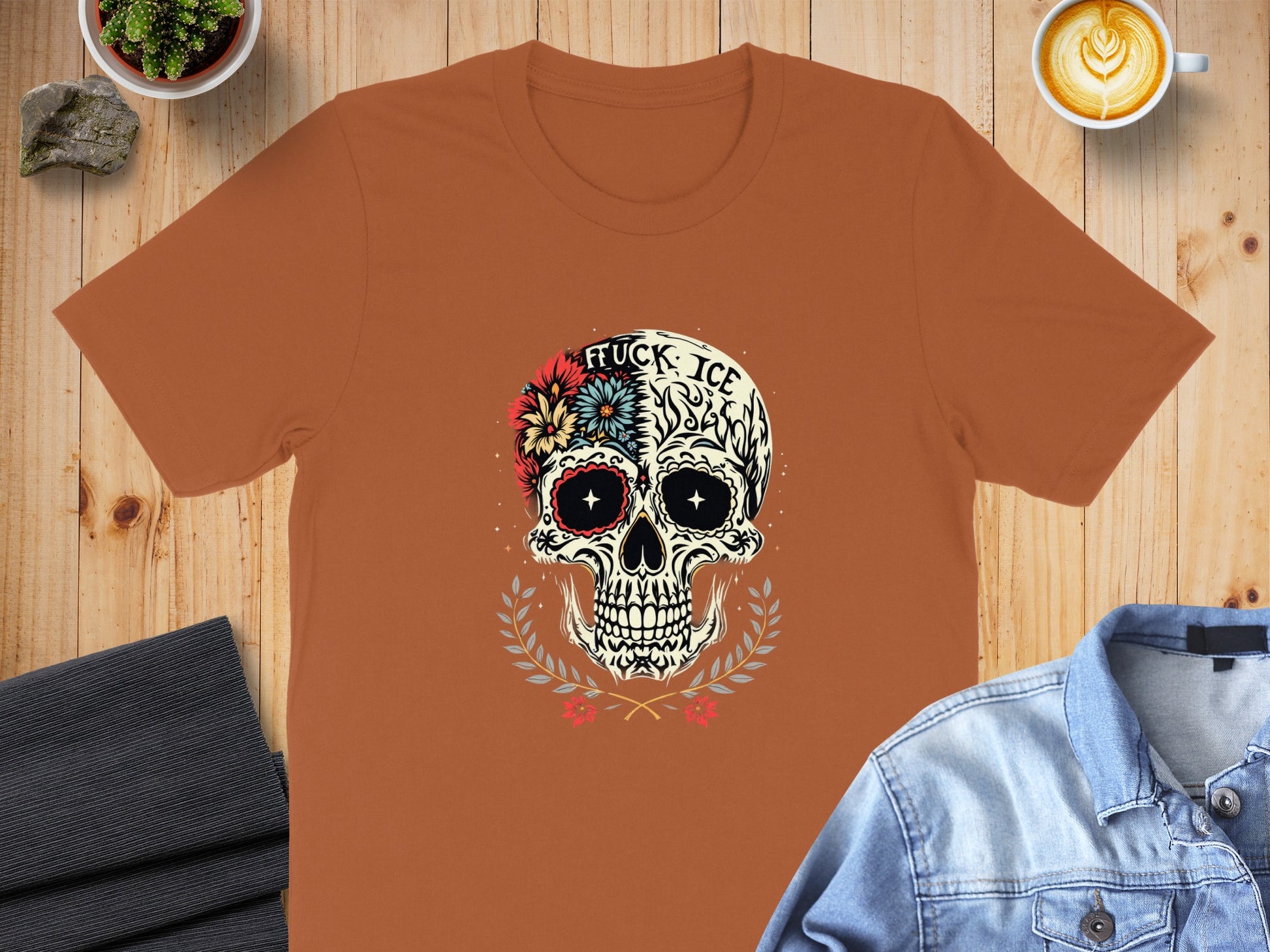 Detailed Skull Graphic Makes Statement on Apparel product