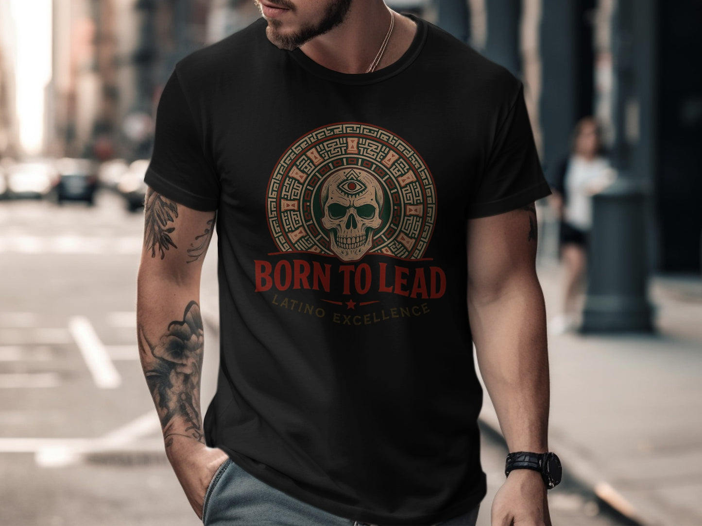 Born to Lead Latino Excellence Skull design product