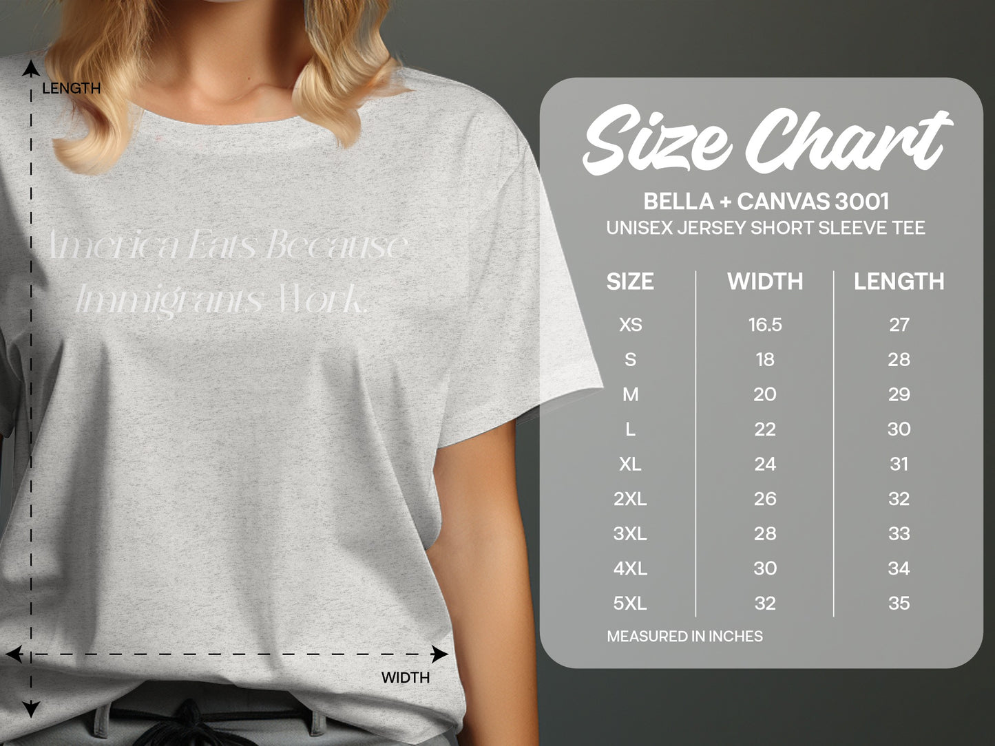 America Eats Because Immigrants Work Tee product