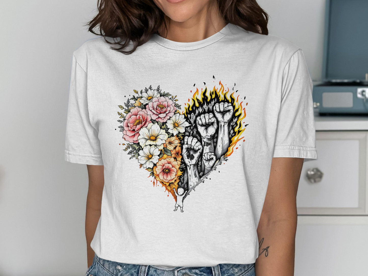 Empowering Heart Graphic Tee Bold Statement product type