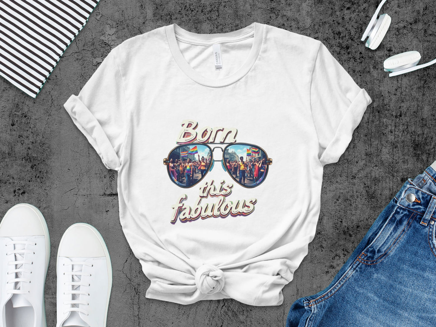 Born This Fabulous Sunglasses Graphic T-shirt product