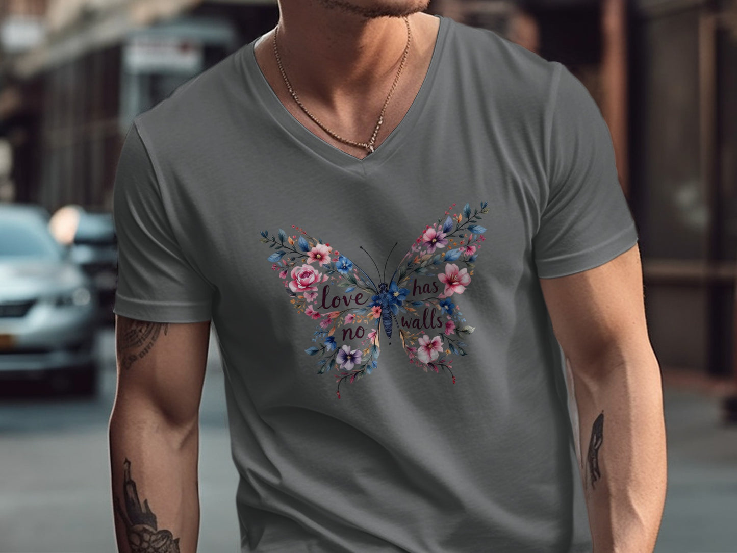 Love Has No Walls Floral Butterfly T-Shirt product