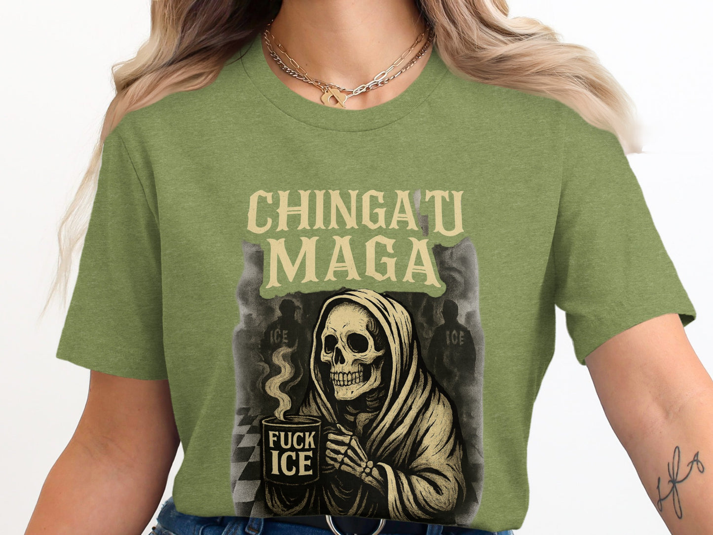 Chinga Tu Maga Fuck Ice Halloween Anti Trump T-Shirts