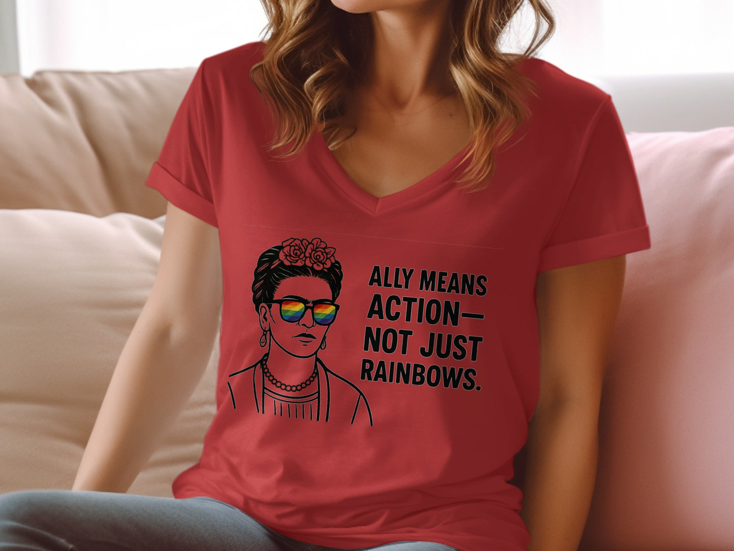 Ally Means Action Not Just Rainbows T-shirt product