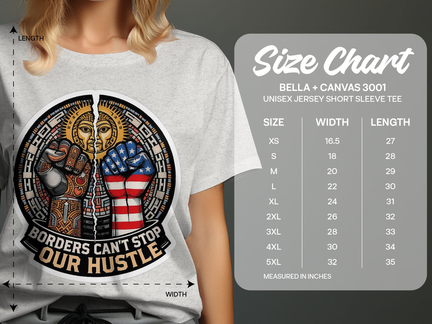 Borders Can't Stop Our Hustle Short Sleeve Tee