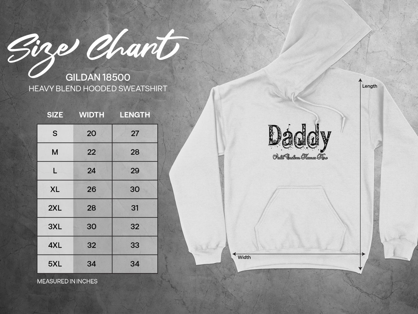 Daddy Printed Design Heavy Blend Hooded Sweatshirt product