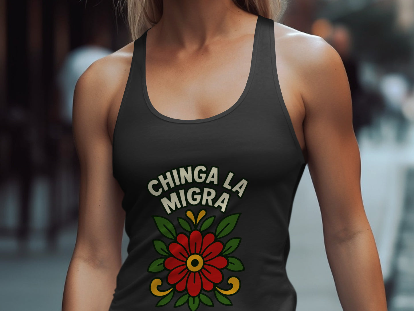 Chinga La Migra Bold Statement Graphic Tank product
