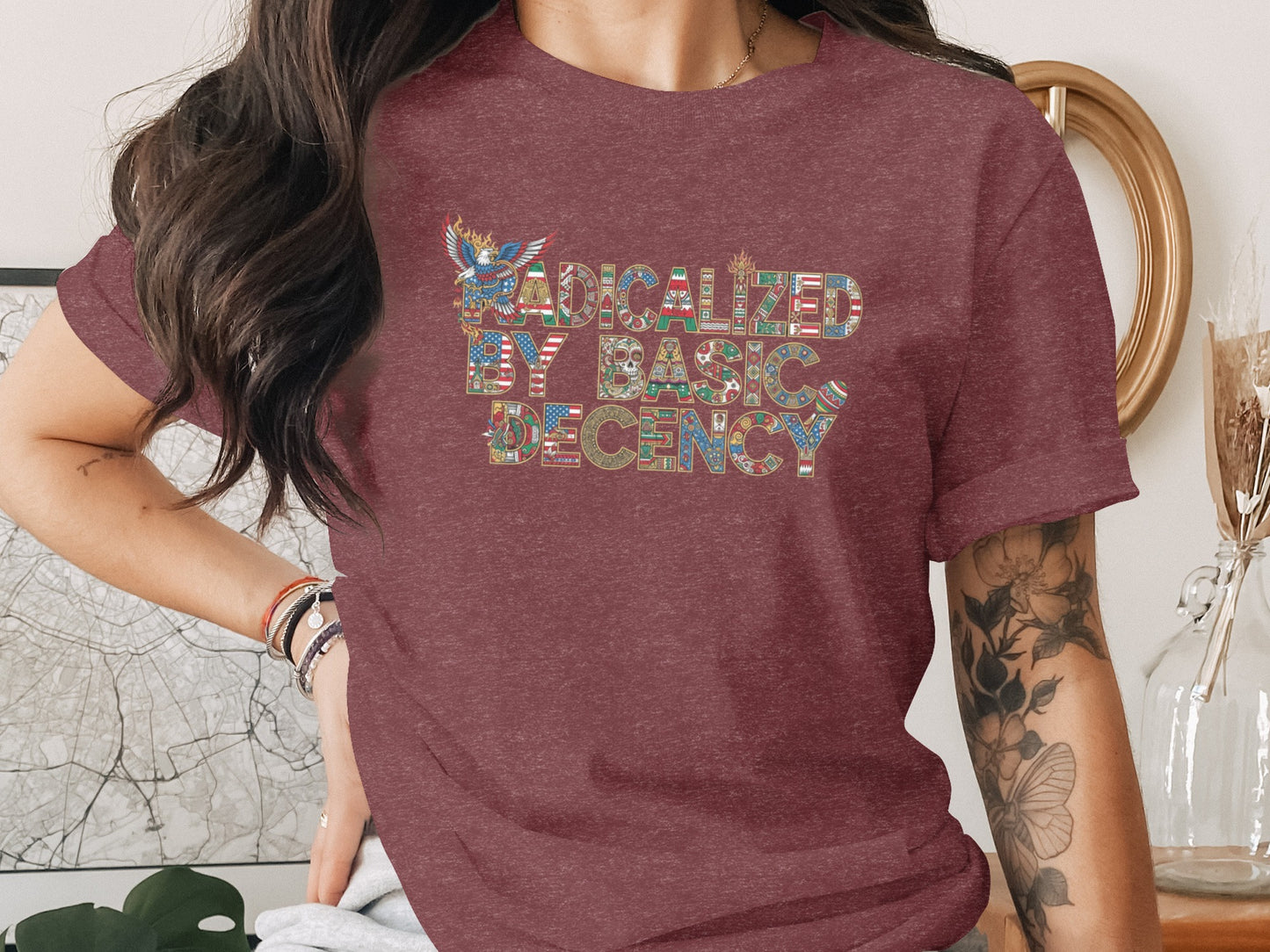 Radicalized by Basic Decency Slogan T-Shirt product