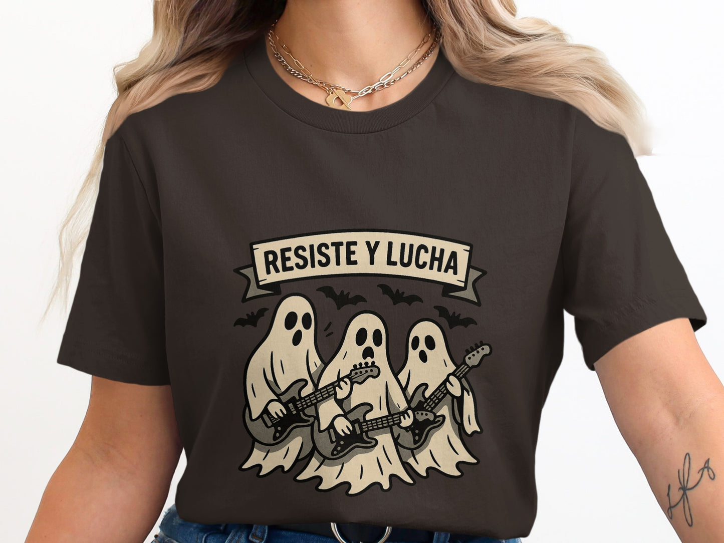 Resiste Y Lucha Ghosts Playing Guitars T-shirt product