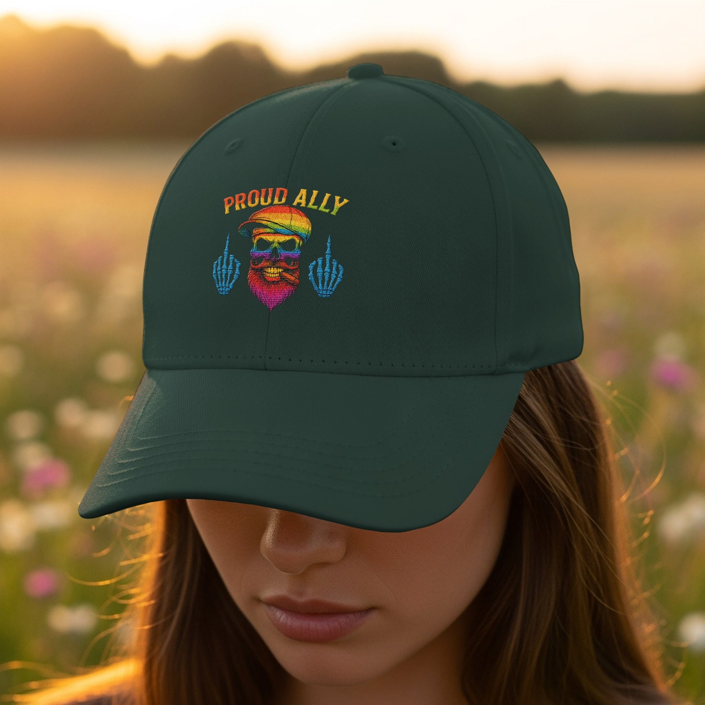 Proud Ally Rainbow Hat Design Baseball Cap product