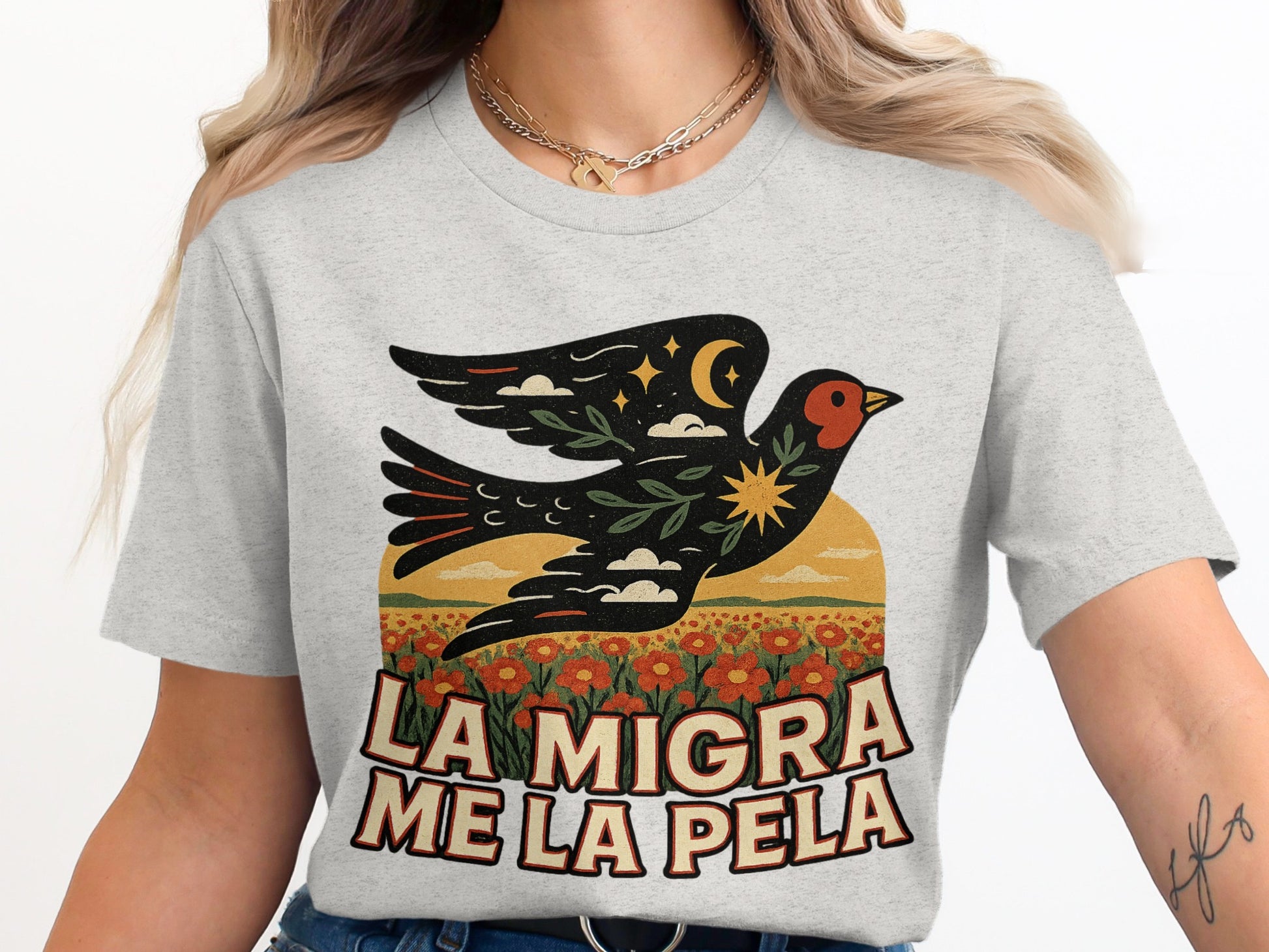 La Migra Me La Pela Graphic Statement Tee product