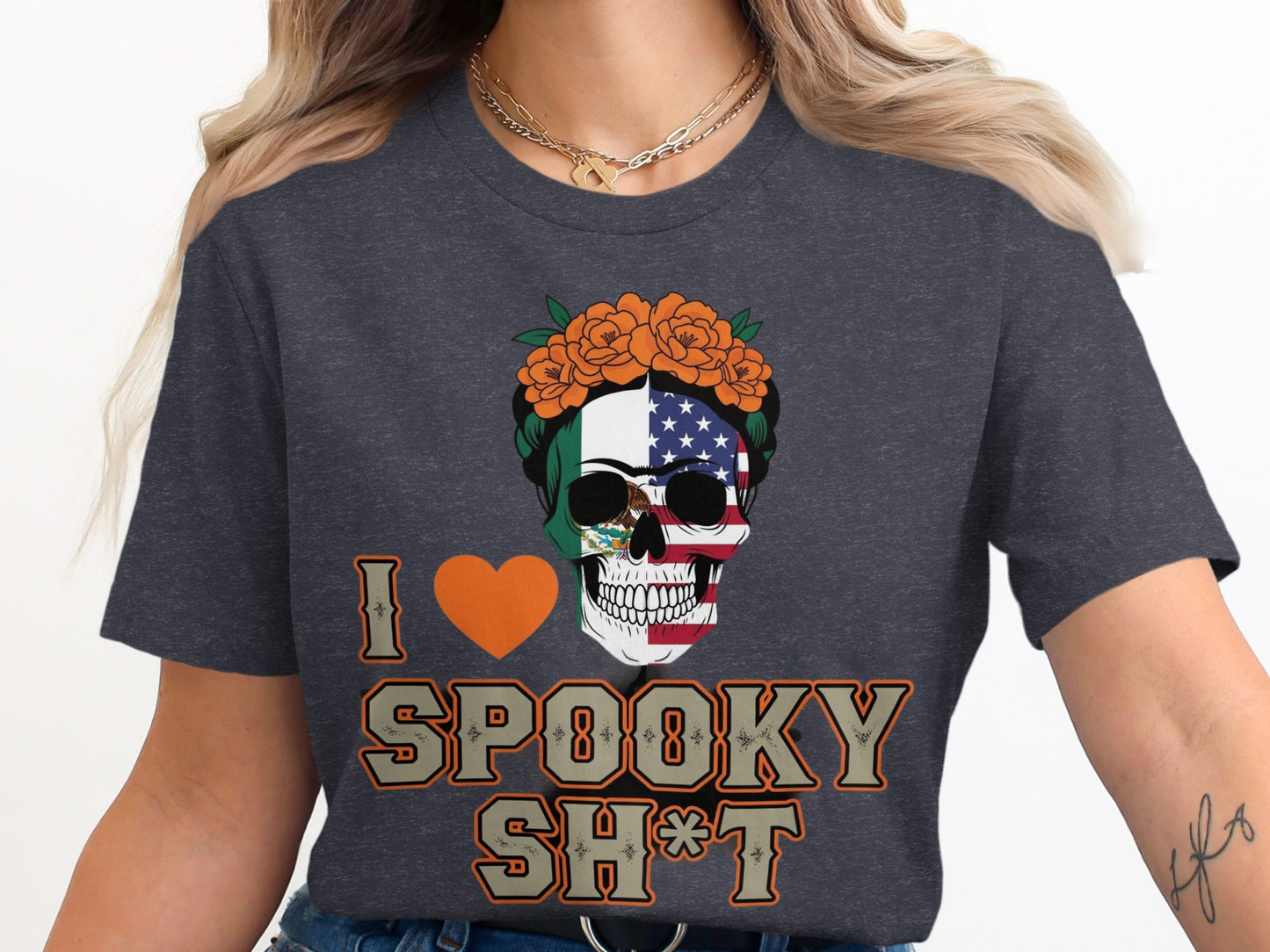 I Love Spooky Sh*t Skull Printed Graphic T-Shirt Product