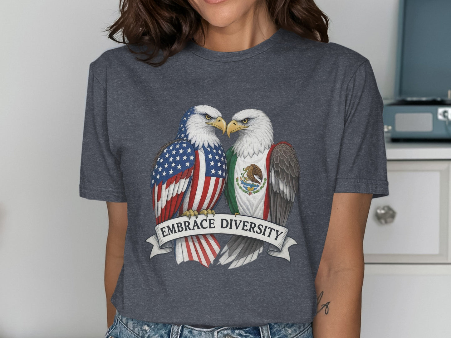 Embrace Diversity Bald Eagles Graphic T-shirt product type