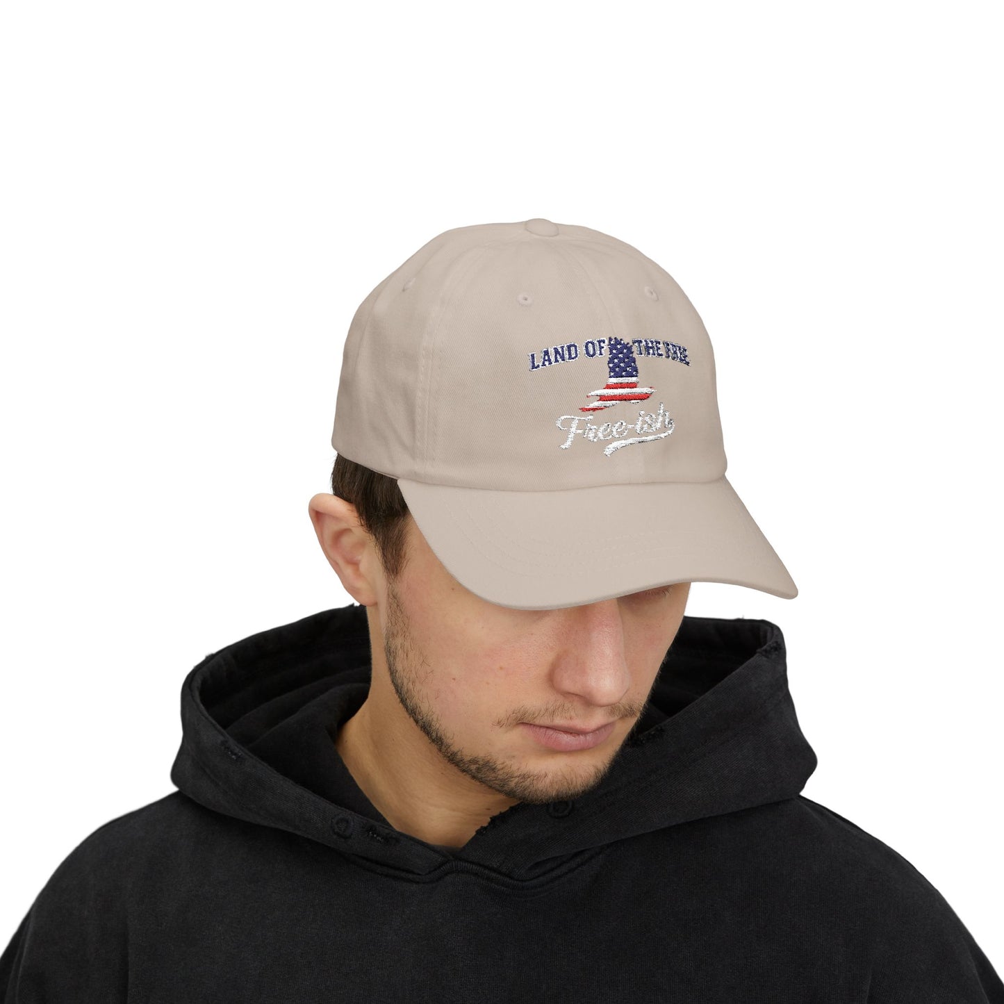 4th of July Embroidery Hat 'Land of the Free' Design | Patriotic Hat, Gift for Dads, Casual Wear, Freedom Cap, Summer Accessory