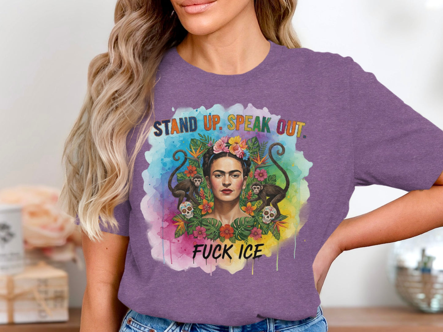 Stand Up Speak Out Fuck Ice Graphic T-Shirt product