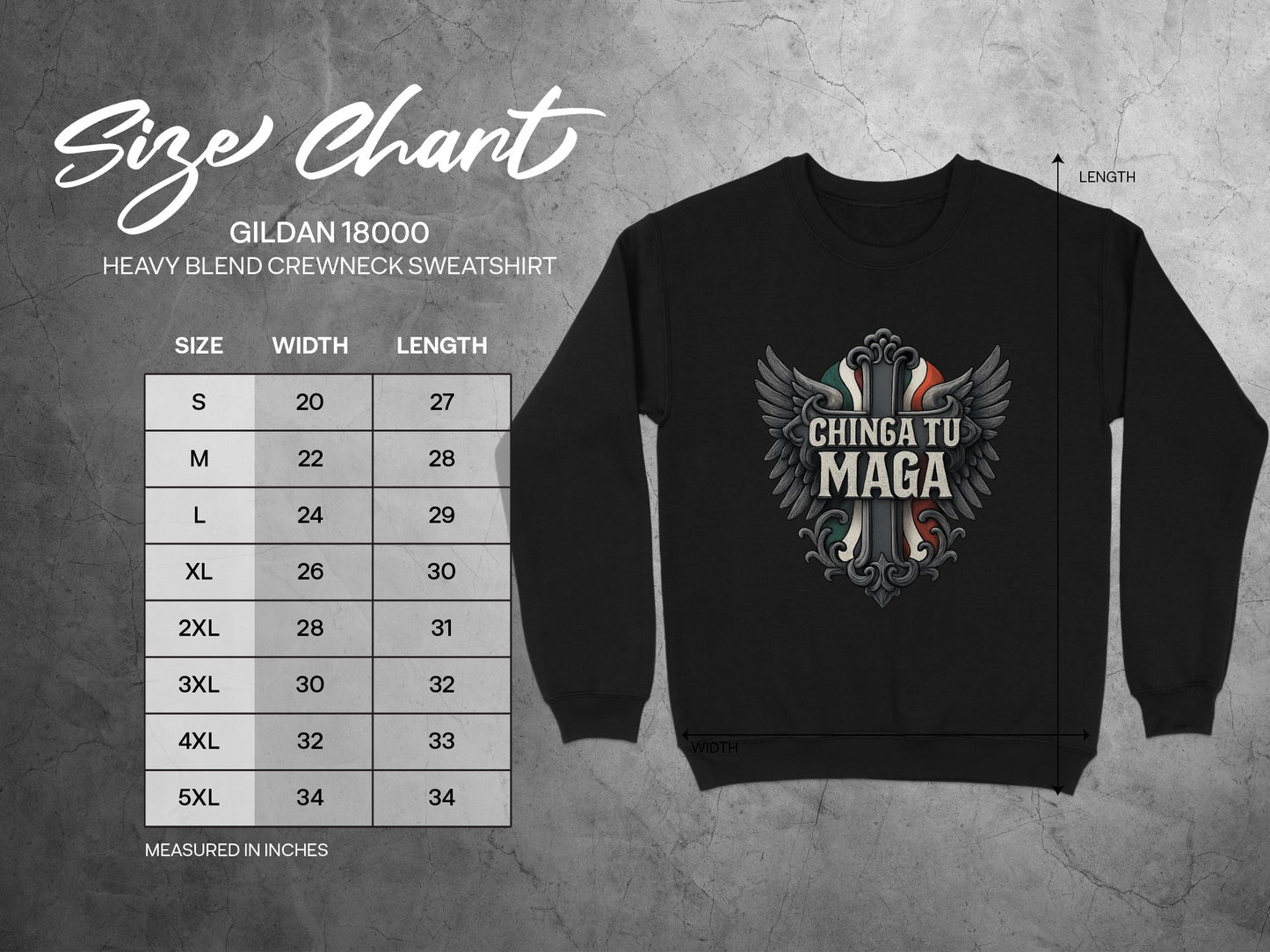 Chinga Tu Maga Graphic Design Crewneck Sweatshirt product